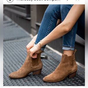 Thursday Boots Women's Tan Suede Ankle Booties